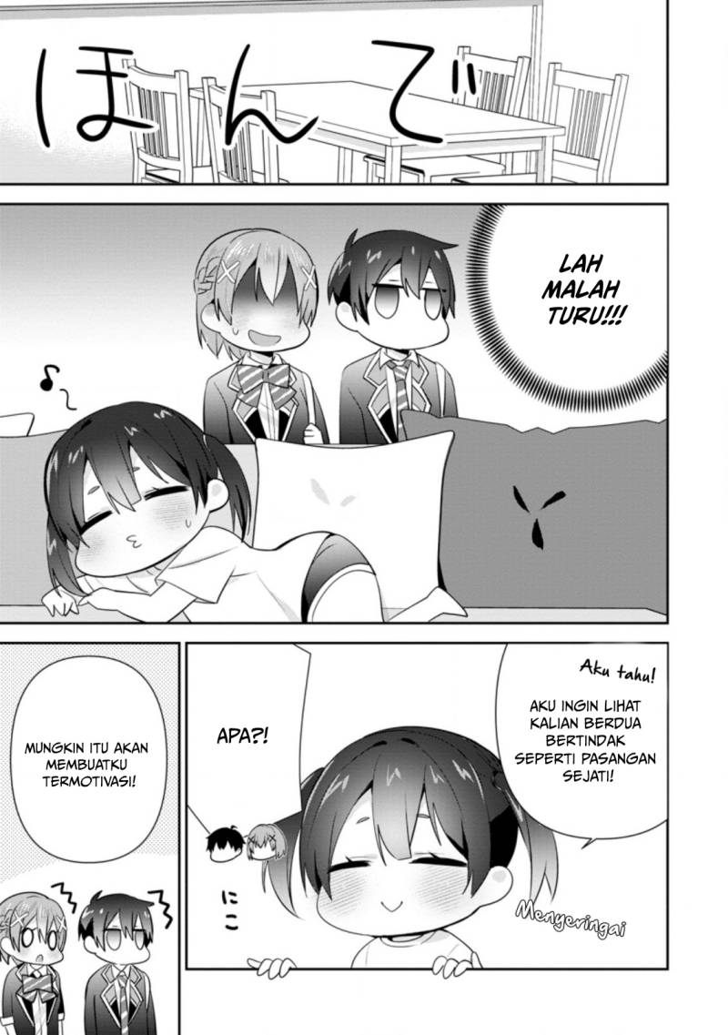 The Cute Girl Sitting Next to Me Is Trying to Make Me Fall in Love With Her as a Way to Ridicule Me Chapter 12 Bahasa Indonesia